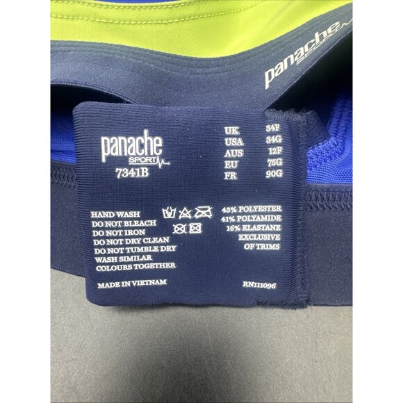 Panache Sport Women’s Blue Adj Straps Wireless Full Coverage Sports Bra 34G NEW - Picture 4 of 6